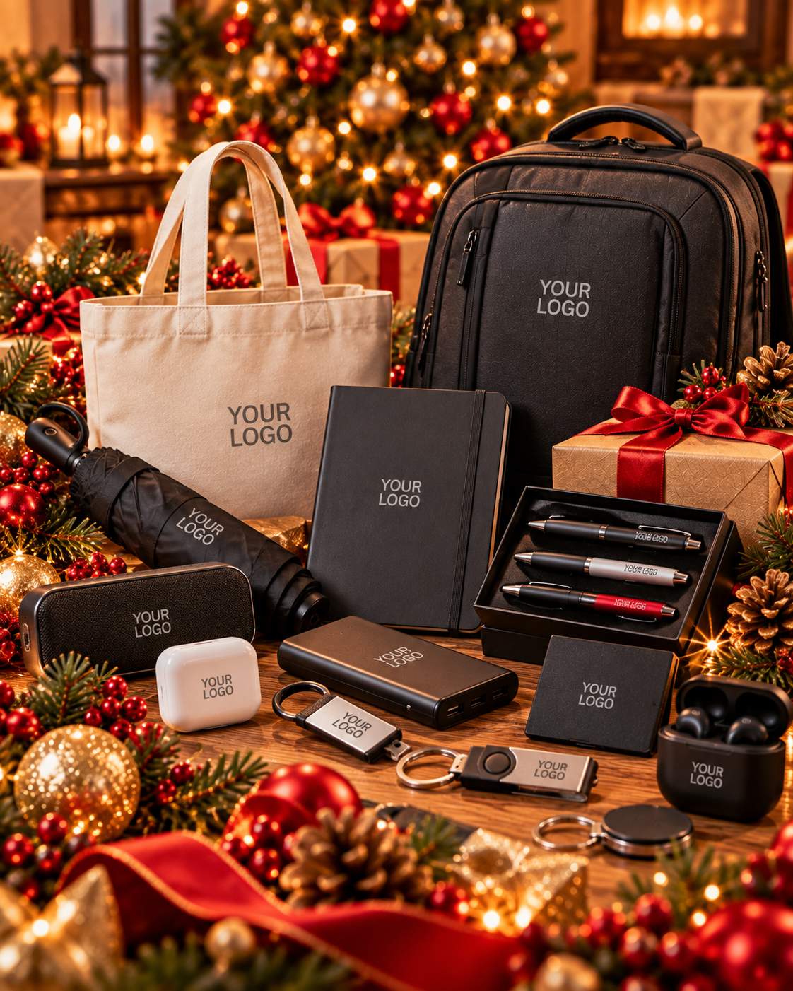 Branded promotional products for Christmas gifts by WISE Promotions