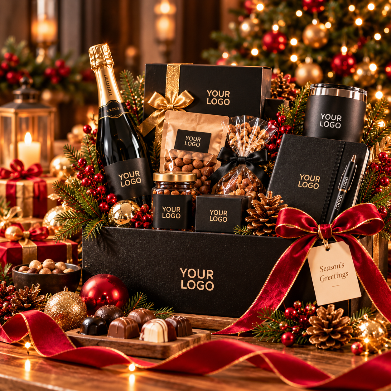 Corporate Christmas gifts and branded gift hampers by WISE Promotions